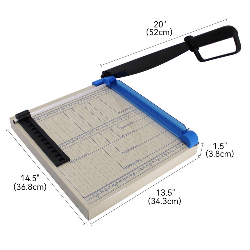 TEXALAN(R) 12" A4 Paper Cutter Multi-Purpose Trimmer for Metal Sheet, Leather, Plastic Sheet, Non-Woven Fabric, 12 Sheets 80-Gram Paper - Image 2